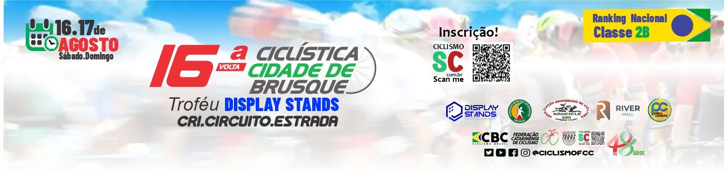 16ª VOLTA CICLÍSTICA CIDADE DE BRUSQUE